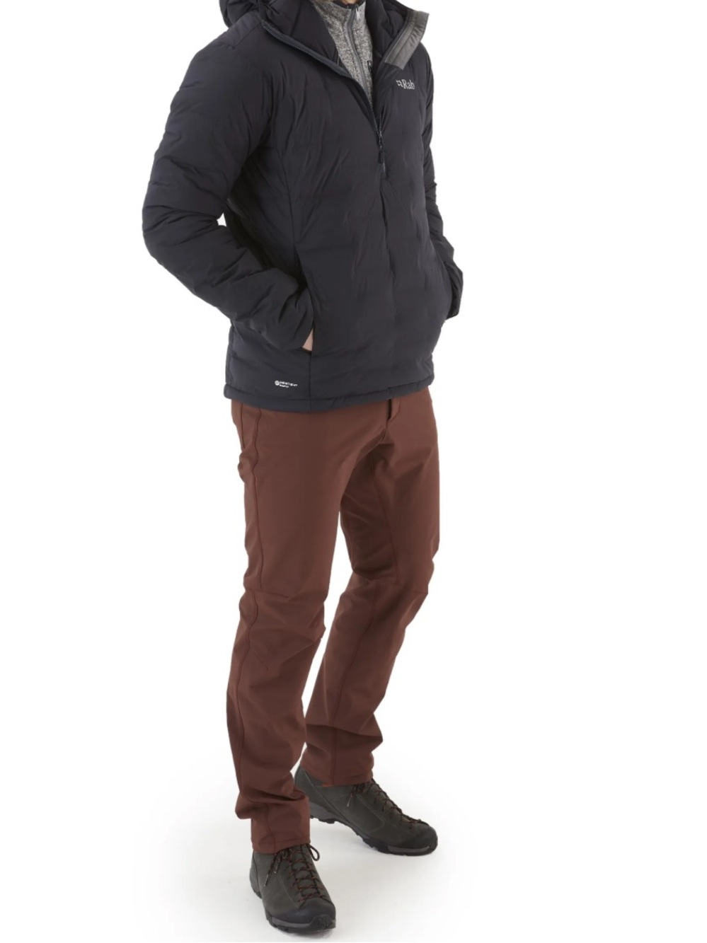 Rab Capstone Maroon/Burgundy “Peat Brown” Technical Pants Slim Stretch - Size 30